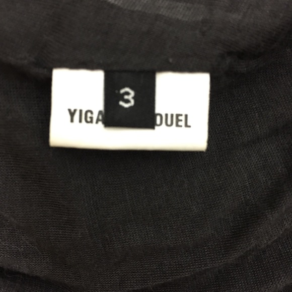 Yigal Azrouel Gray Stripe Ruched Wool Skirt | 3 - Picture 7 of 8